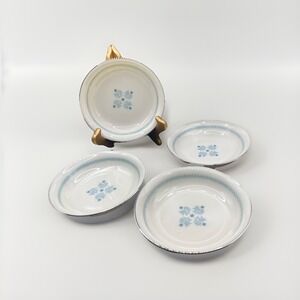 4 Lenox Charmaine MCM 5.5" Fruit / Dessert  Bowls  Platinum Rim VTG U. S. A.